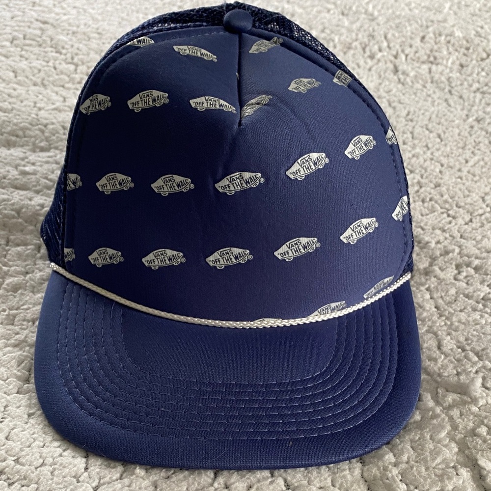 Navy Blue Van’s Trucker Hat Snap-back, vintage